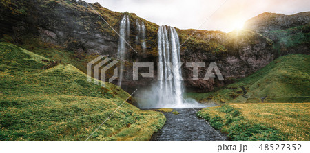 Magical Seljalandsfoss Waterfall in Iceland. 48527352