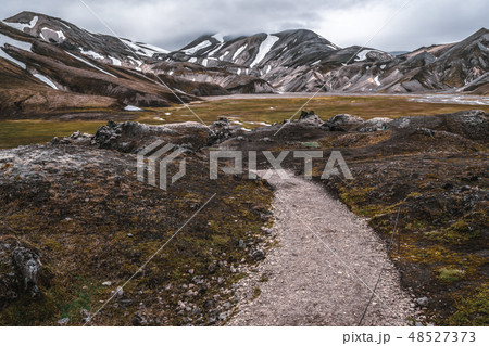 Road to Landmanalaugar on highlands of Iceland. Road to Landmanalaugar on highlands of Iceland. 48527373
