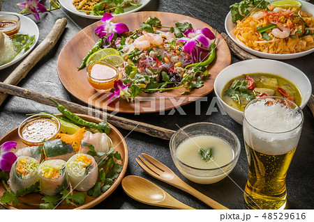 代表的なタイ料理　typical Thai cuisine 48529616