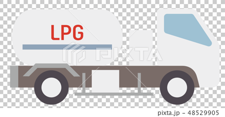 從lp氣體大量卡車的邊看的例證 插圖素材 圖庫
