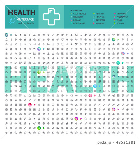 Health Thematic Collection of Line Icons Health Thematic Collection of Line Icons 48531381