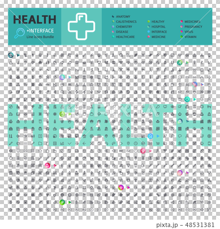 Health Thematic Collection of Line Icons Health Thematic Collection of Line Icons 48531381