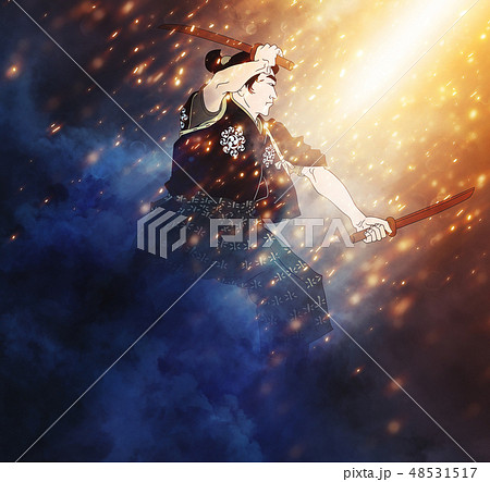 宮本武蔵 光バージョンのイラスト素材