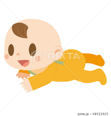 ずりばいする赤ちゃん 48532925
