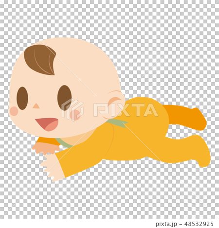 ずりばいする赤ちゃん 48532925