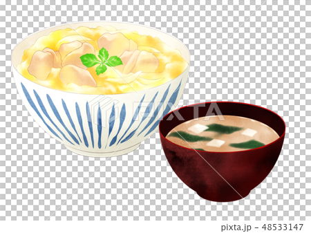 親子丼味噌汁 48533147