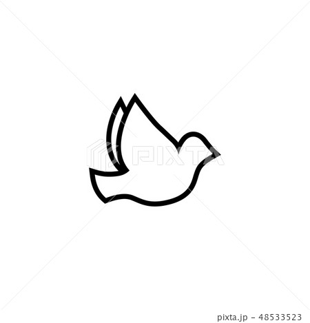 Dove of peace line icon. Outline bird sign. Dove of peace line icon. Outline bird sign. 48533523