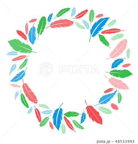 Round feather frame design. Round feather frame design. 48533993
