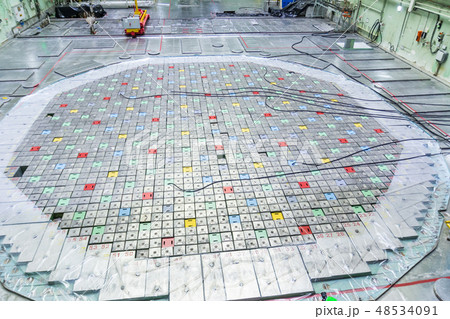 Lids of fuel assemblies of nuclear reactor at the  48534091