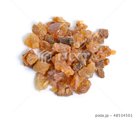 Myrrh gum resin isolated on white background 48534501