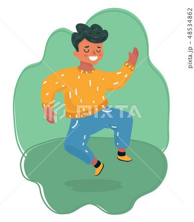 Happy boy and jump 48534862