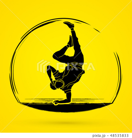 Dancing action dancer training graphic vector 48535833
