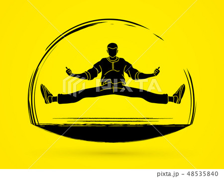 Dancing action, dancer training graphic vector. Dancing action, dancer training graphic vector. 48535840