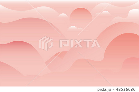 pink gradient Mountain with sunset sunrise 48536636