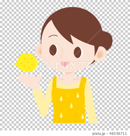 Lemon cooking Lemon juice pattern apron Lemon cooking Lemon juice pattern apron 48536711
