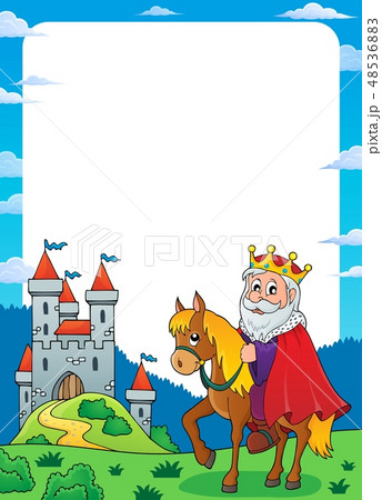 King on horse theme frame 1 48536883
