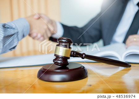 Law and Legal concept, Consultation between attorneys and client Law and Legal concept, Consultation between attorneys and client 48536974