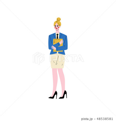 Female Hotel Manager, Hotel Staff Character in Uniform Vector Illustration 48538581