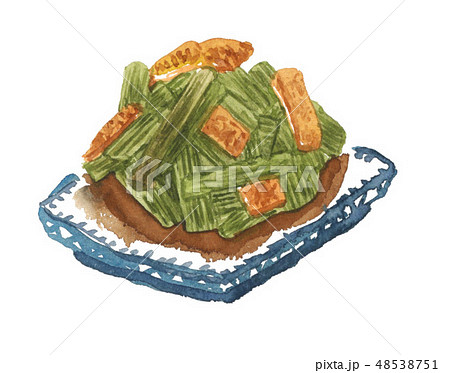 ふきと油揚げの煮物pix7のイラスト素材