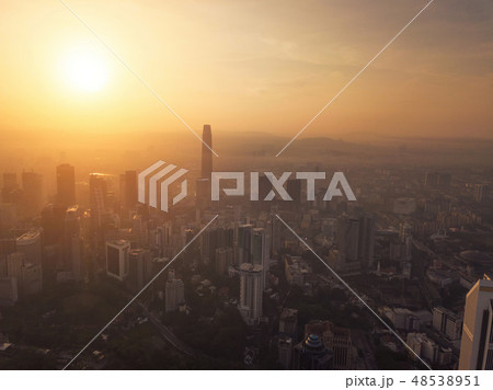 Aerial view of Kuala Lumpur Downtown, Malaysia. Financial distri 48538951