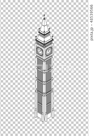 Isometric highly detailed Big Ben tower. 48539566
