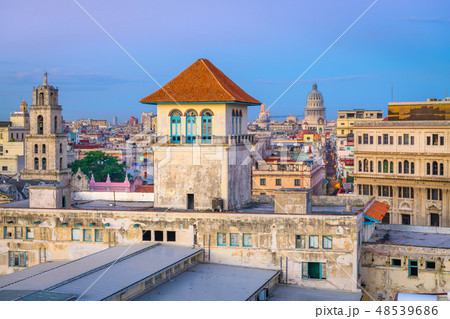 Havana, Cuba downtown skyline from the port 48539686