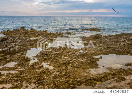 View of beautiful sunset above the Adriatic sea 48540837