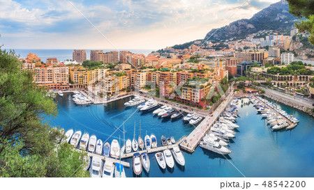 Luxury Monaco-Ville harbour of Monaco, Cote d'Azur 48542200
