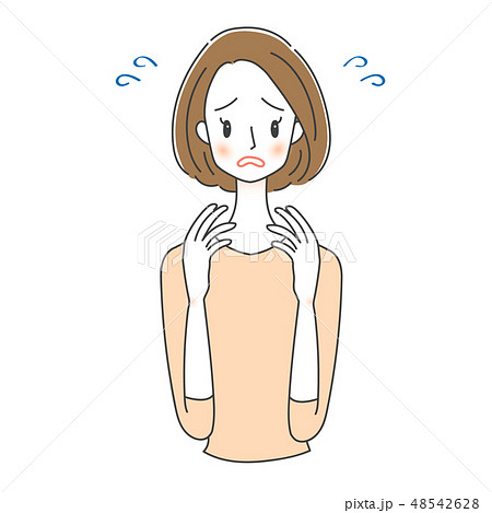 女性 イラスト 焦るのイラスト素材