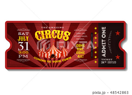 Vintage Circus Ticket Vintage Circus Ticket 48542863