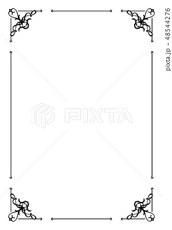 Calligraphy vintage frame divider border element 48544276
