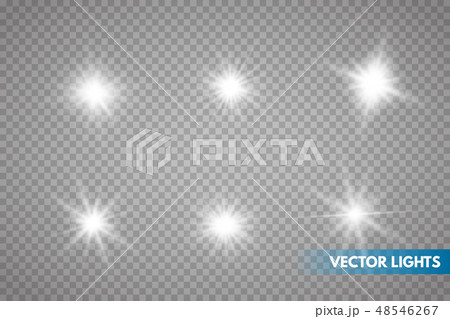 Set of Glowing Light Stars Set of Glowing Light Stars 48546267