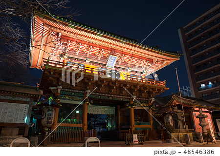 神田明神 隨神門 夜景 （東京都千代田区） 2019年2月現在 48546386