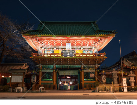 神田明神 隨神門 夜景 (東京都千代田区) 2019年2月現在 神田明神 隨神門 夜景 (東京都千代田区) 2019年2月現在 48546389