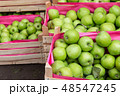 green apples in a wooden box 48547245