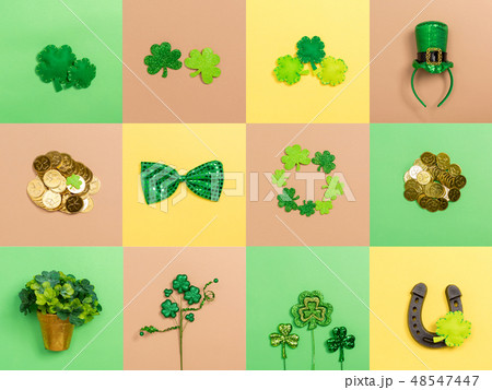 St. Patrick's Day theme with decorations 48547447