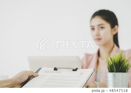 job interview for career and recruitment concept job interview for career and recruitment concept 48547518