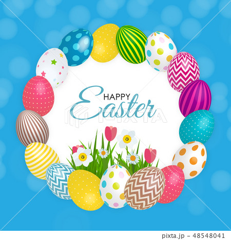Abstract Happy Easter Template Holiday Background 48548041
