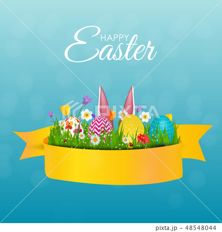 Abstract Happy Easter Template Holiday Background 48548044