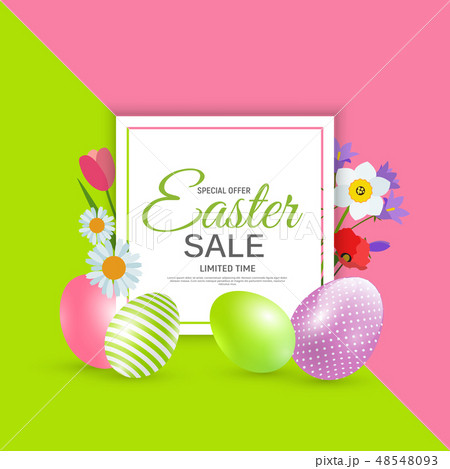 Abstract Easter Sale Template Background Vector 48548093
