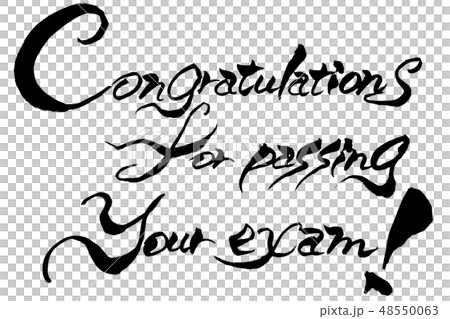 筆文字　Congratulations for passing your exam 48550063