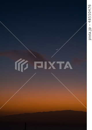 beautiful view on la gomera island and sky while sunset 48550476