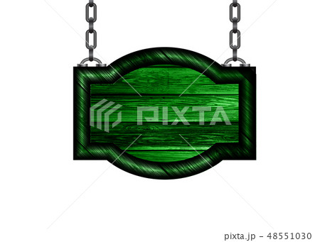 wooden sighn board green 48551030