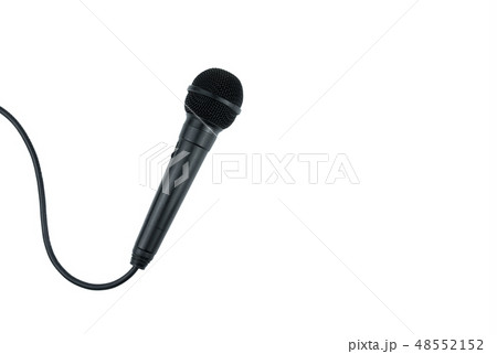 Microphone of black on isolated white background. Microphone of black on isolated white background. 48552152