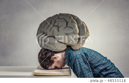 She is preparing for exams She is preparing for exams 48553118