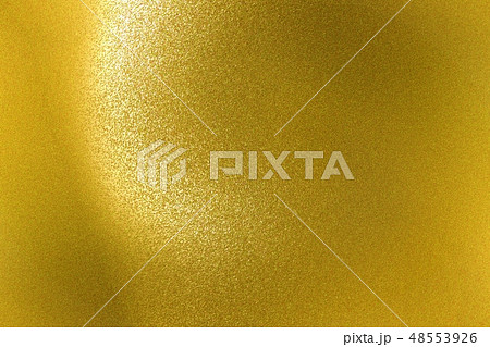 Shiny rough gold metal wall, abstract texture 48553926