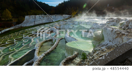 Terraced basins in Egerszalok thermal spring 48554440