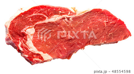 Raw beef steak isolated on white Raw beef steak isolated on white 48554598