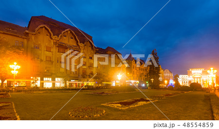 Twilight view of Victoriei Square with National Opera Twilight view of Victoriei Square with National Opera 48554859