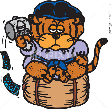 虎 動物 平織り 48556285